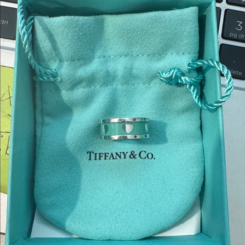 Tiffany & Co. Silver Heart Band